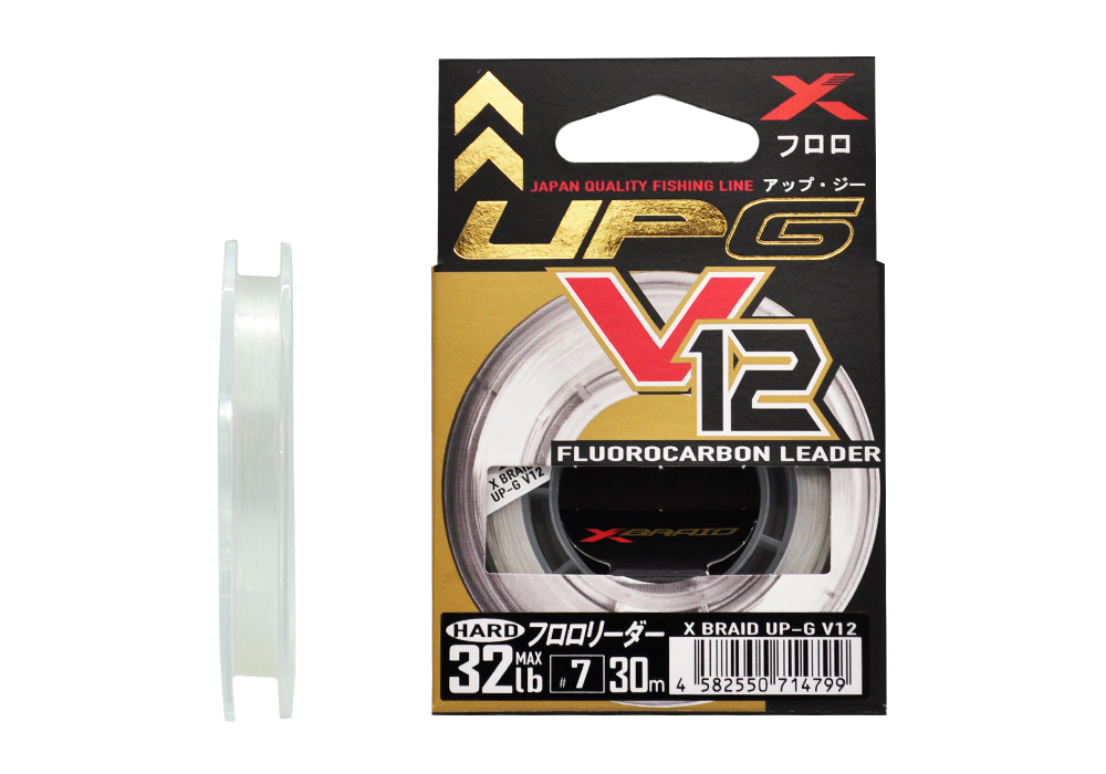 Леска YGK X-Braid UP-G Leader V12 Hard 30м 7,0/32lb - фото 1