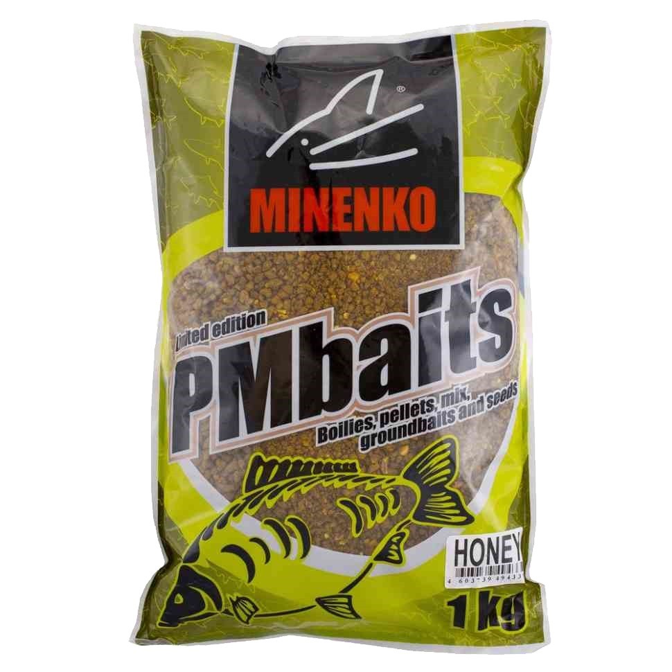 Прикормка MINENKO PMbaits Groundbaits 1кг honey - фото 1