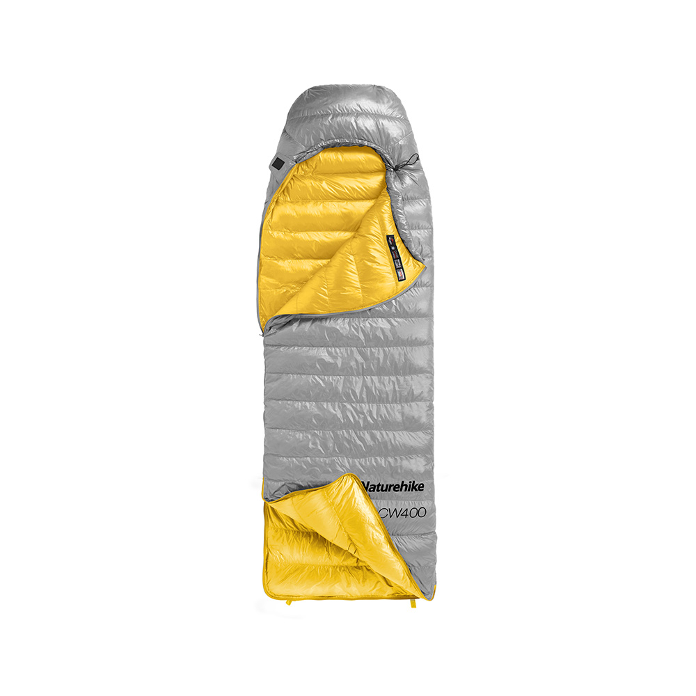 Спальник Naturehike CW400 NH18C400-D с утиным пухом L серый - фото 1