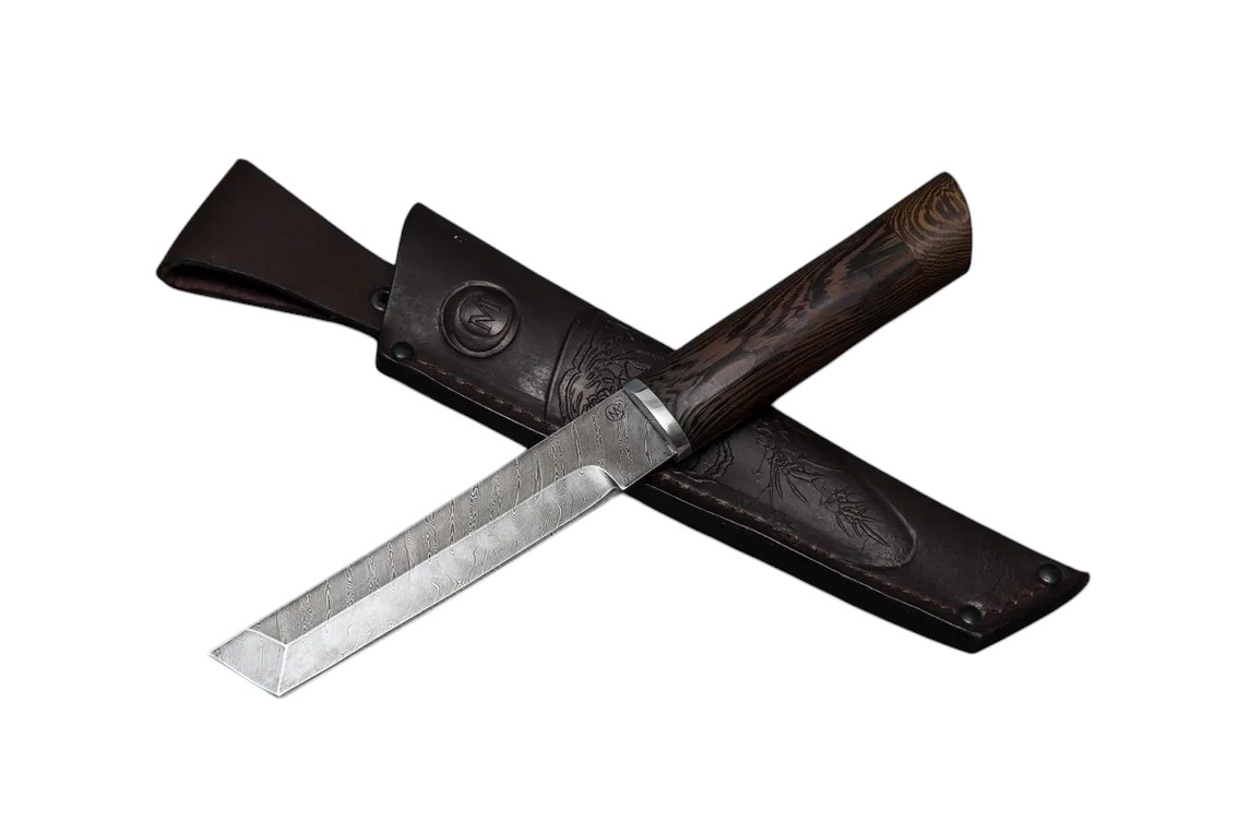 Нож ИП СЕМИНА Танто 2 дамасская сталь венге дюраль - фото 1