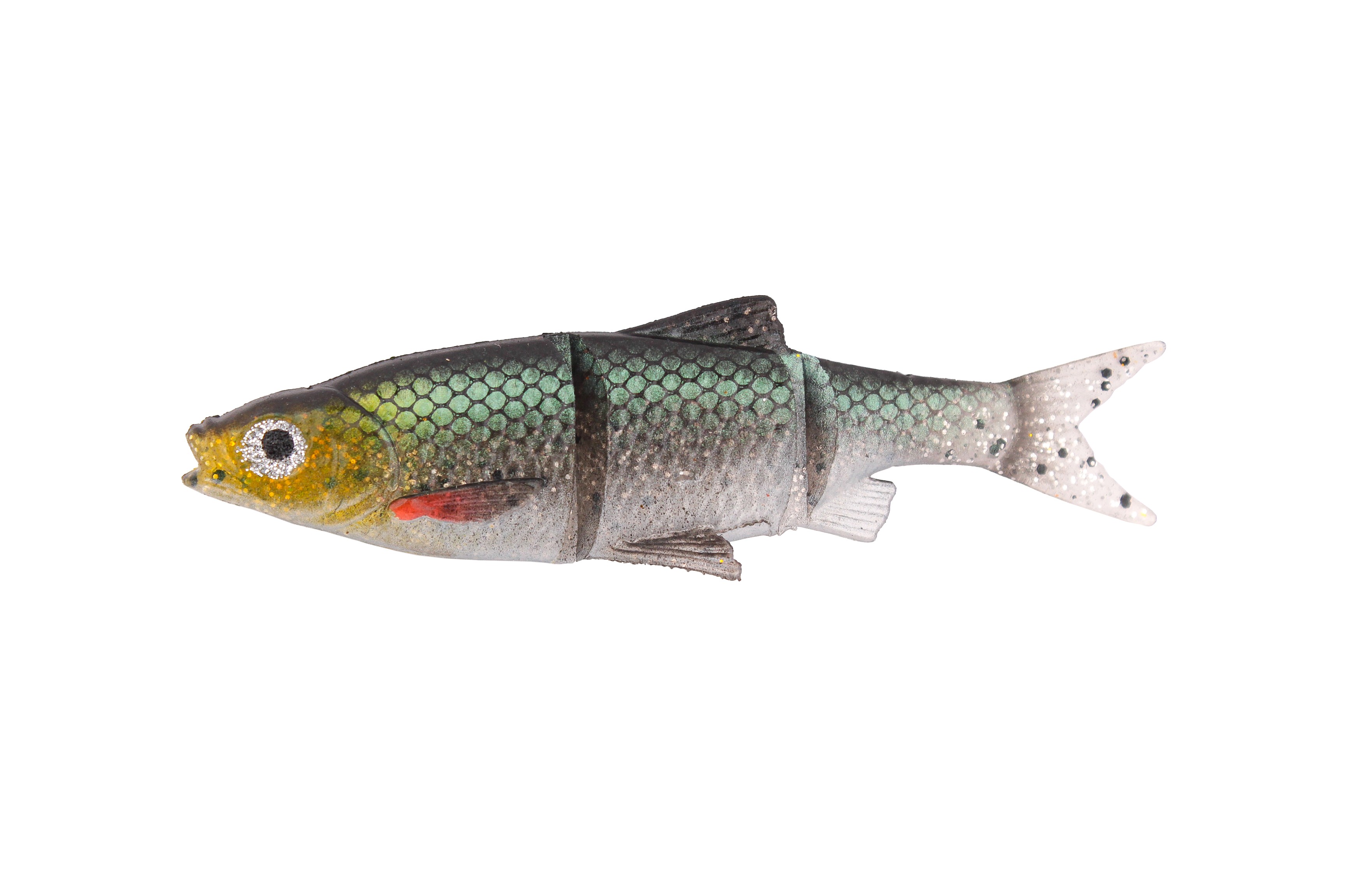 Приманка Savage Gear LB roach swim&jerk 10см bulk green silver  1/48 - фото 1