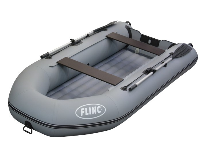 Лодка Flinc FT320A НДНД надувная серая - фото 1