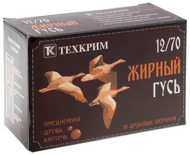 МП Патрон Техкрим 12/70 Жирный гусь № 1 (в коробке 10 шт) ( коробка 240) - фото 1
