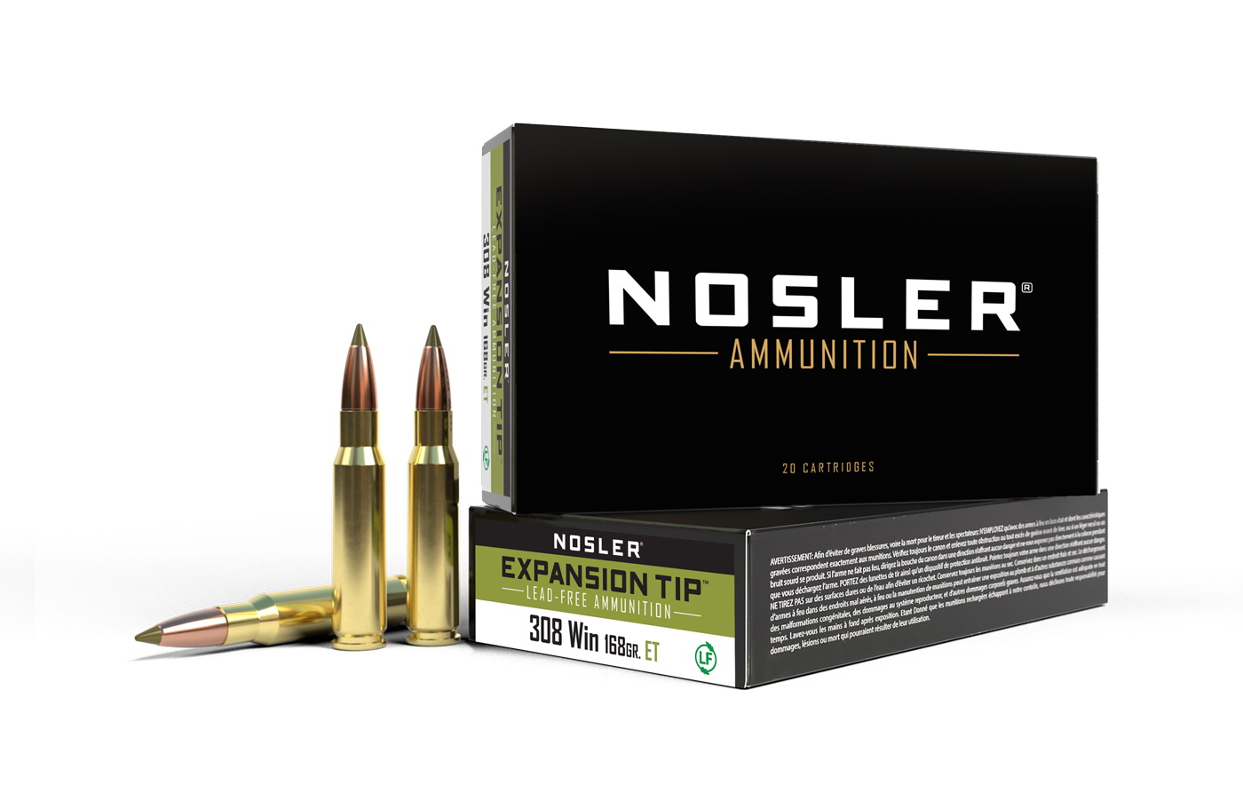 Патрон 308 Win Nosler Expansion Tip 10,8г 1/20 - фото 1