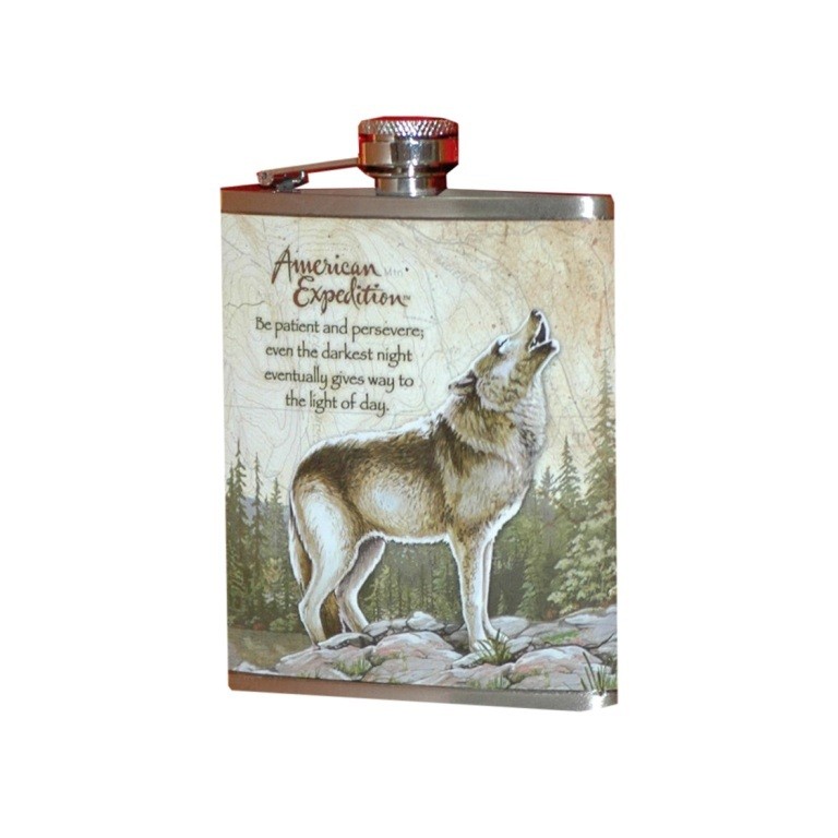 МП Фляжка Волк 240 мл (А09-1) Hip Flask - фото 1