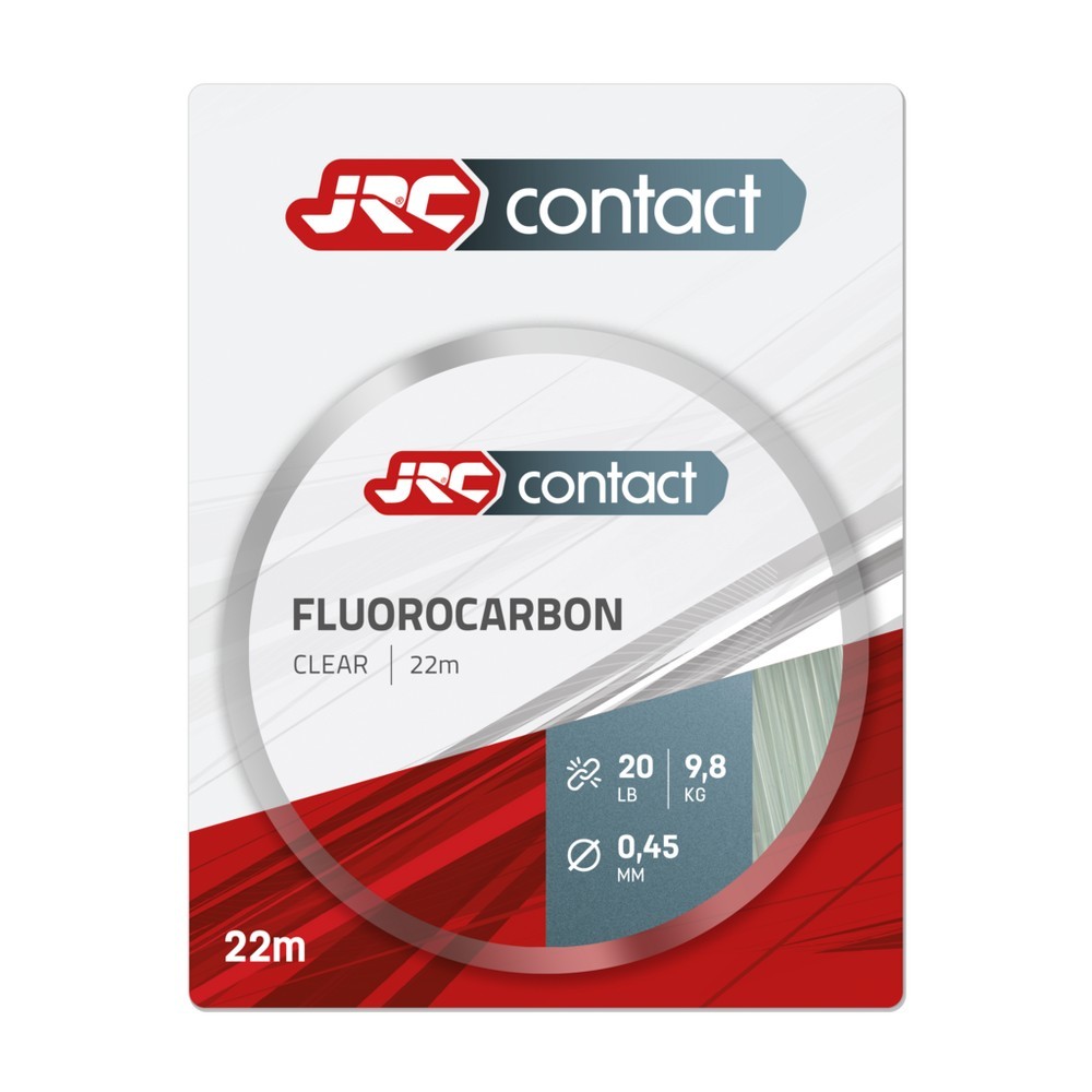 Поводковый материал JRC Contact Fluorocarbon Hooklink 20lb 22m Clear  - фото 1