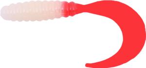 Приманка Manns твистер 7,5см светящийся красный хвост 1/20 - фото 1