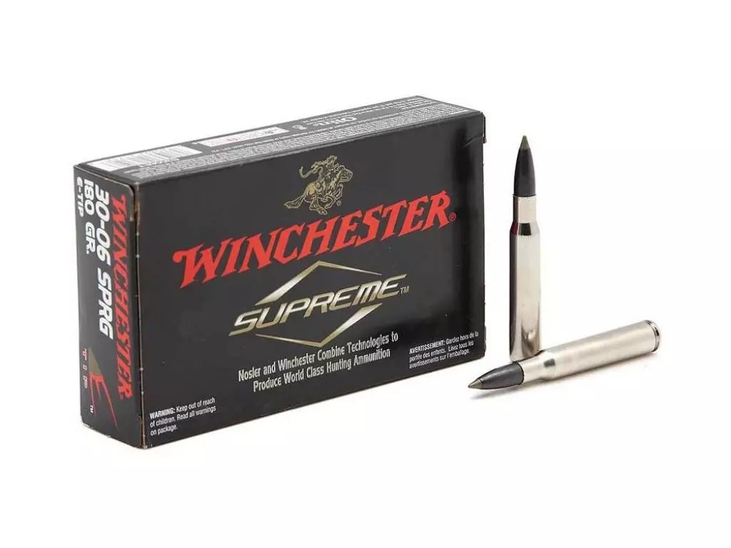 Патрон 30-06 Spr Winchester Supreme Nosler E-TIP 11,66 гр - фото 1