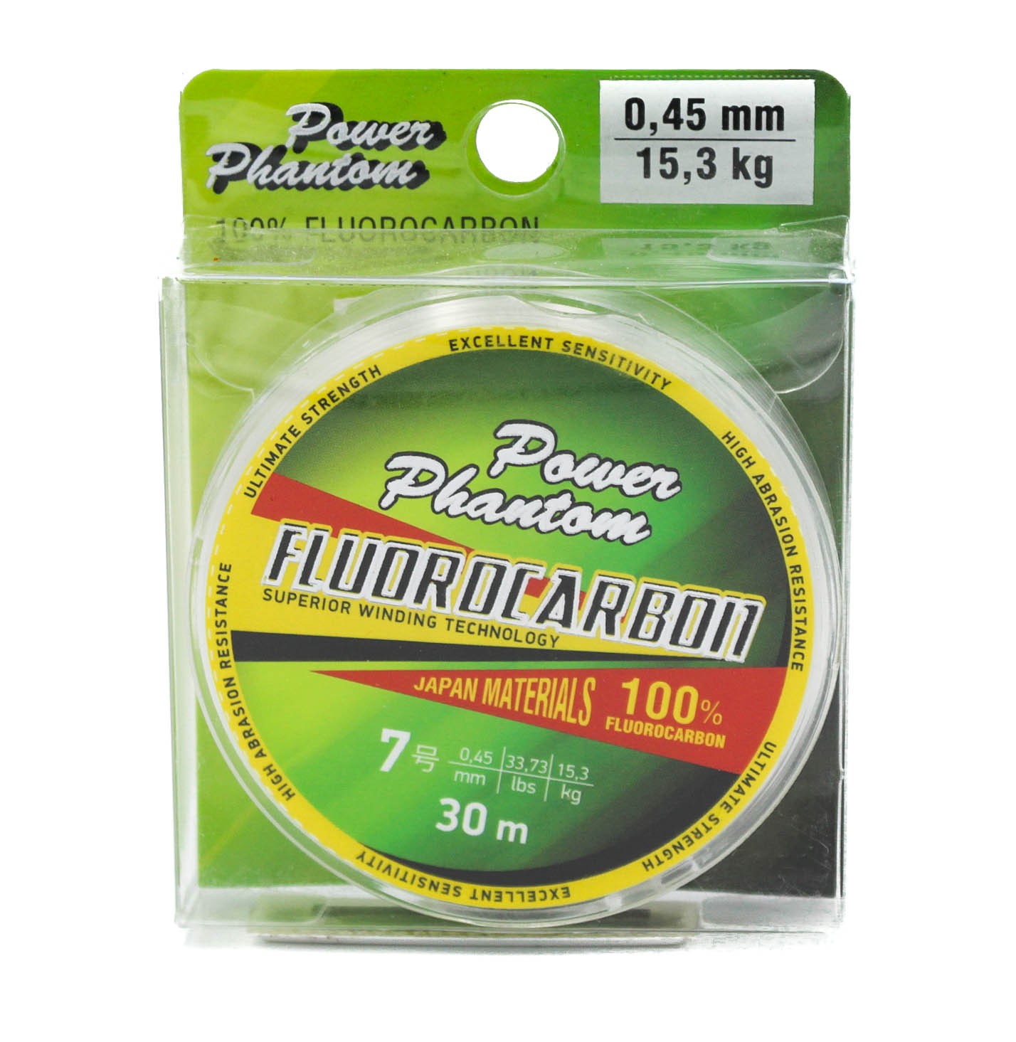 Леска Power Phantom fluorocarbon 30м 7,0 0,45мм 15,3кг прозрачная - фото 1