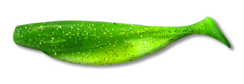 Приманка Manns виброхвост Spirit-90 прозрачно-зеленый с сереб бл 1/20 - фото 1