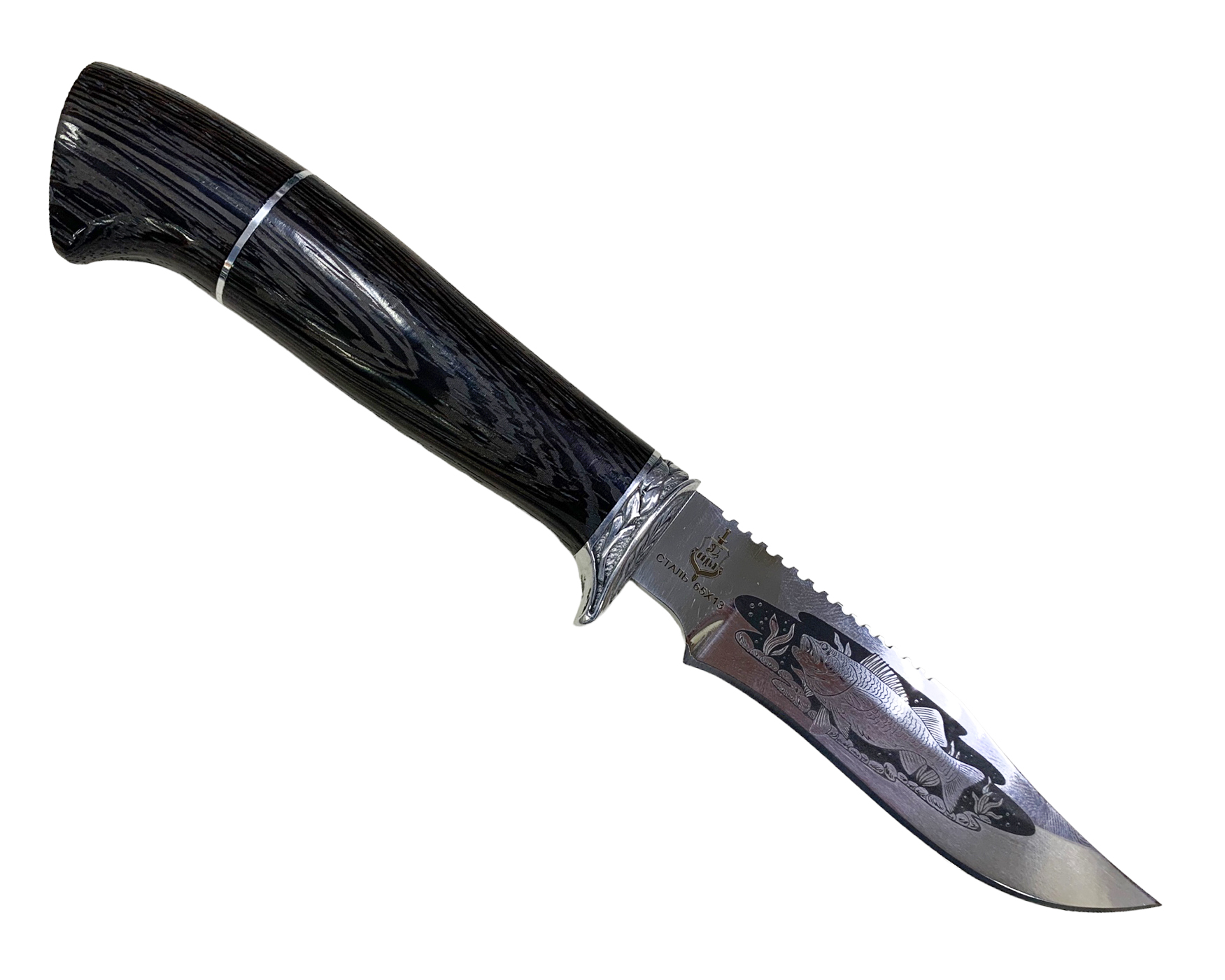 Нож Ладья Рыбак НТ-1 65х13 венге - фото 1