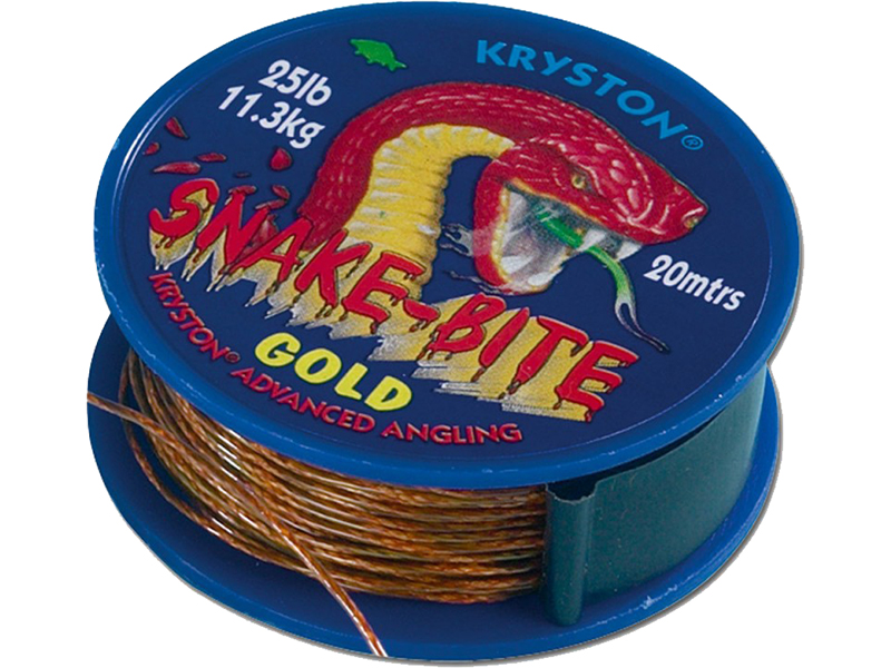 Поводочный материал Kryston Snake-bite gold camo coated 25lbs - фото 1