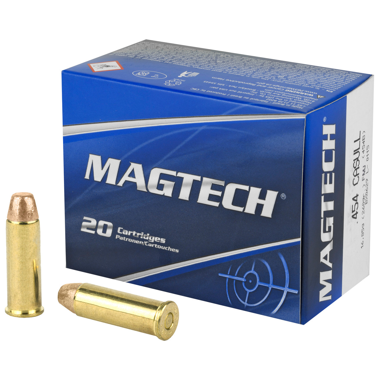 Патрон 454CASULL Magtech CBC FMJ-FLAT - фото 1