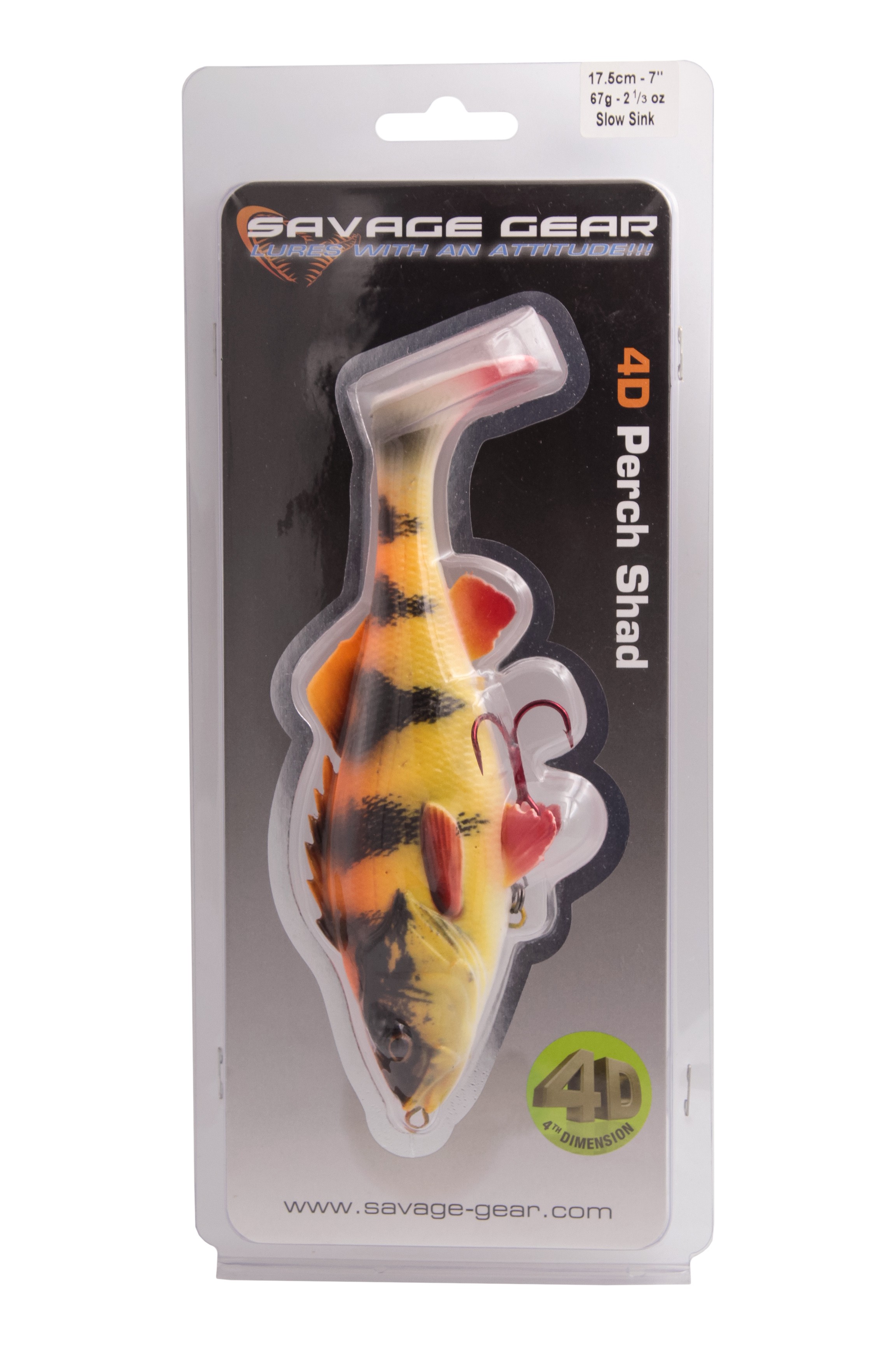 Приманка Savage Gear 4D Perch shad 17,5см 67гр SS 03 albino - фото 1