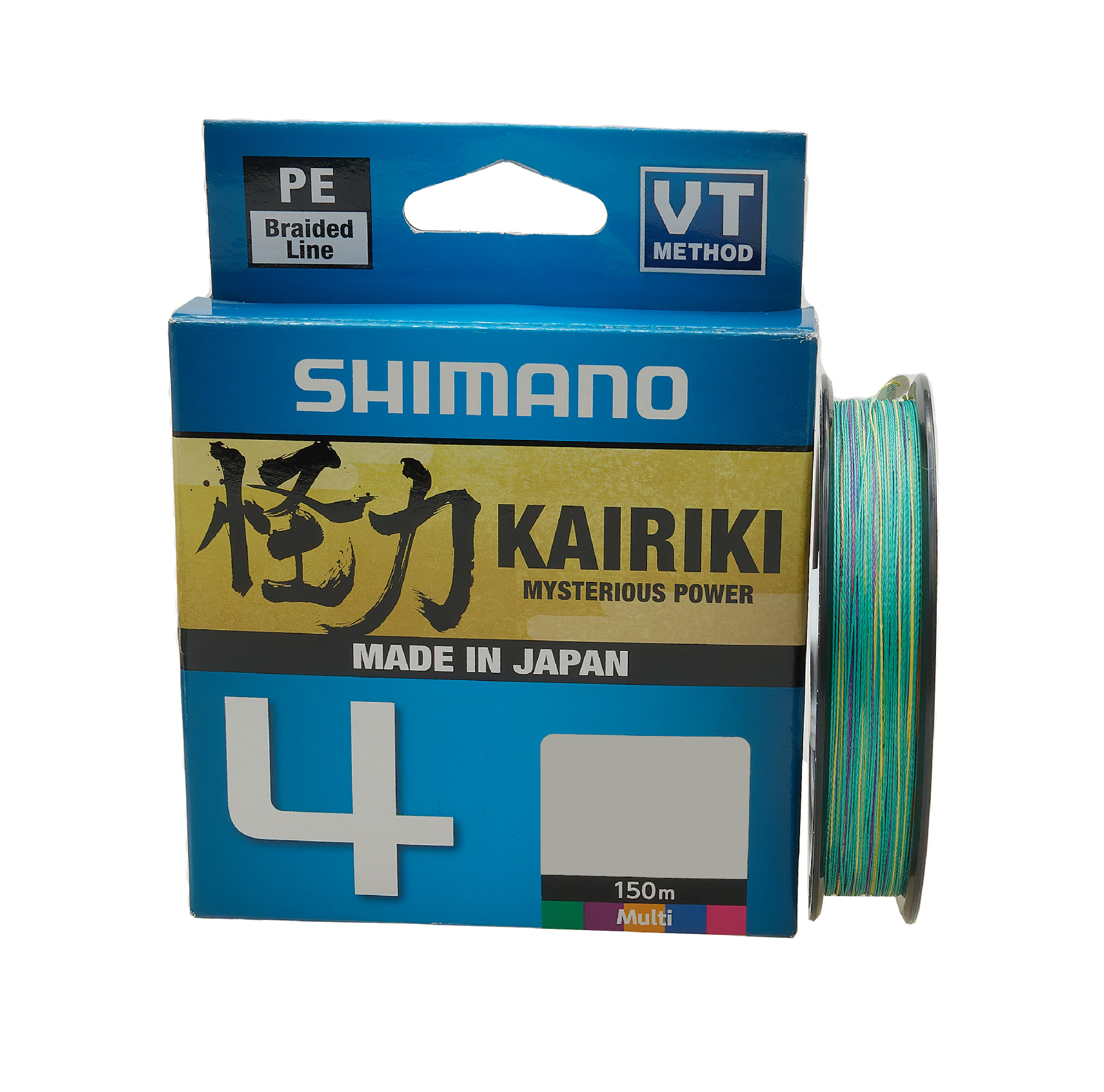 Шнур Shimano Kairiki 4 PE 150м 0,06мм multicolor 4,4кг - фото 1