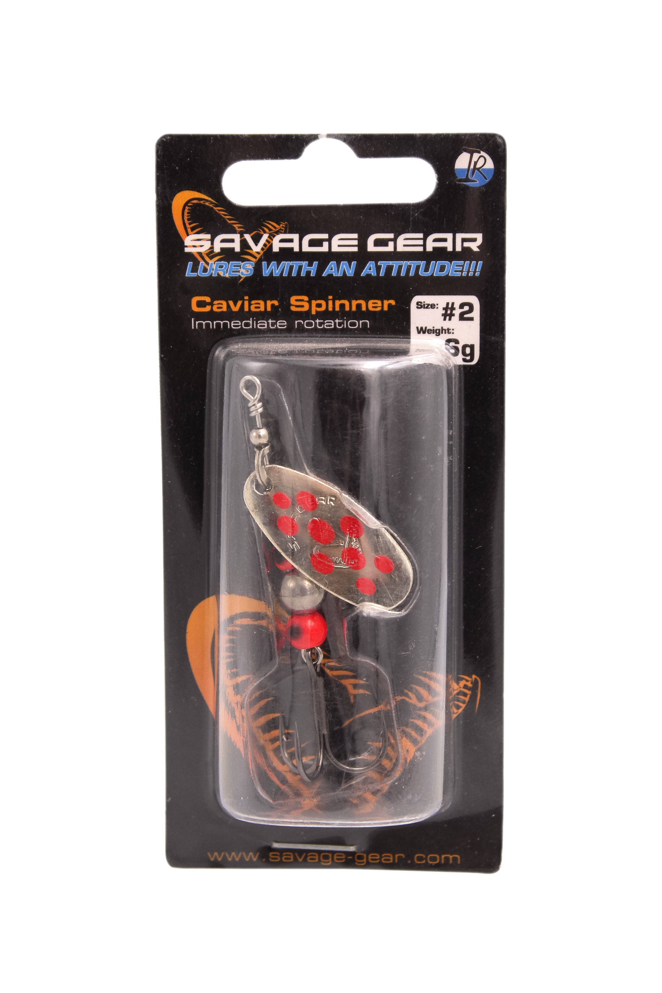 Блесна Savage Gear Caviar Spinner №2 6g 04-fluo orange&silver - фото 1