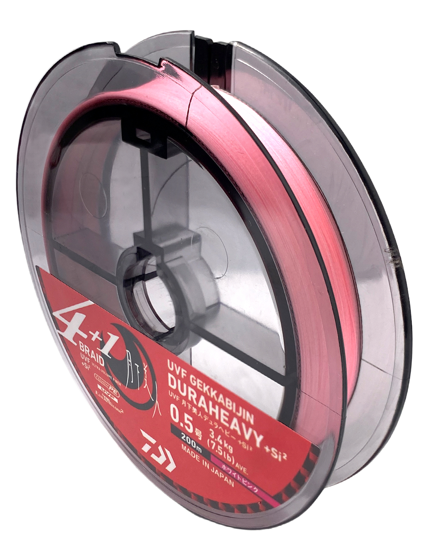 МП Шнур Daiwa UVF Gekkabijin Dura heavy  X4+1+SI2 PE 0,5-200м White pink - фото 1