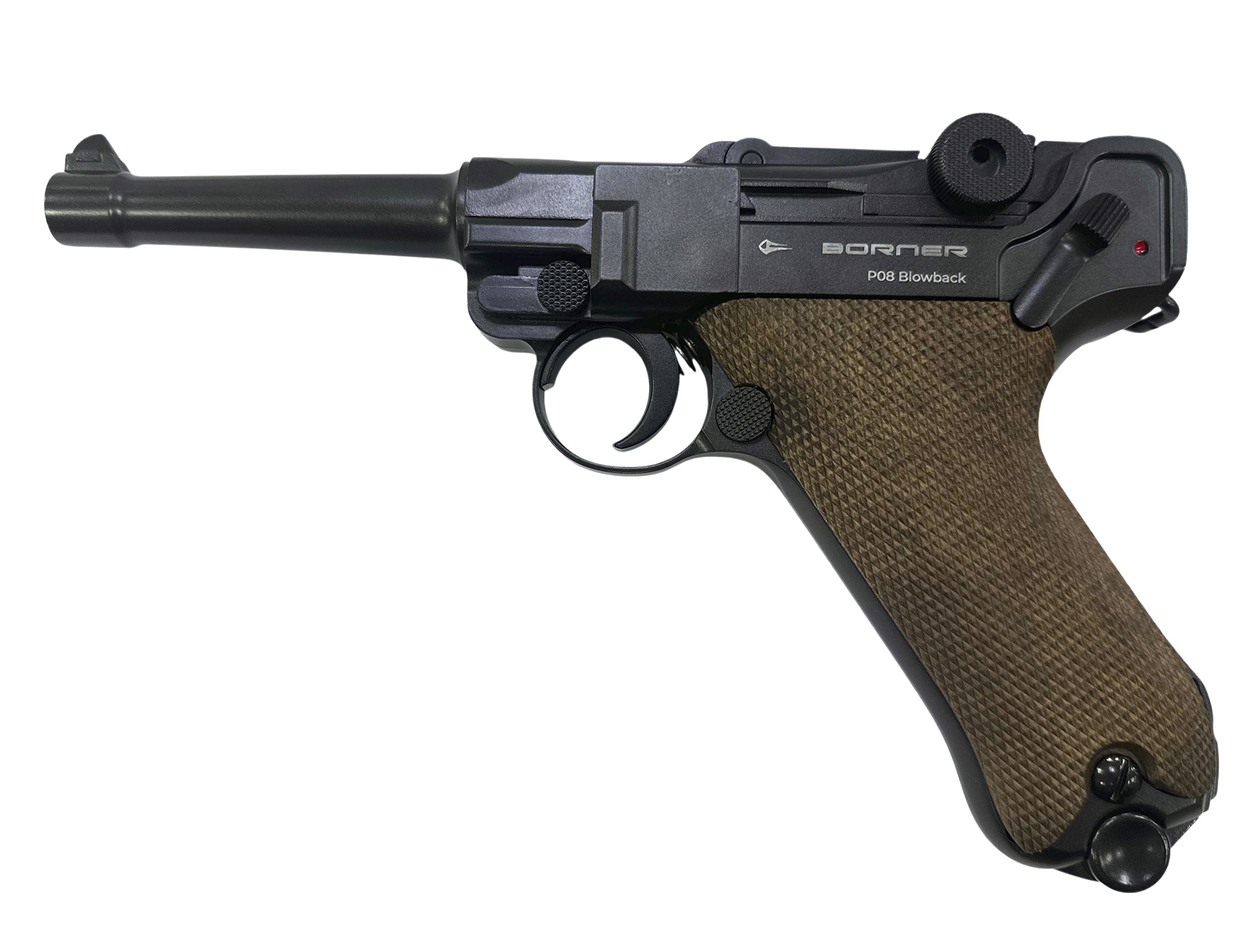 МП Пистолет Borner P08 blowback 4,5 мм BBs - фото 1