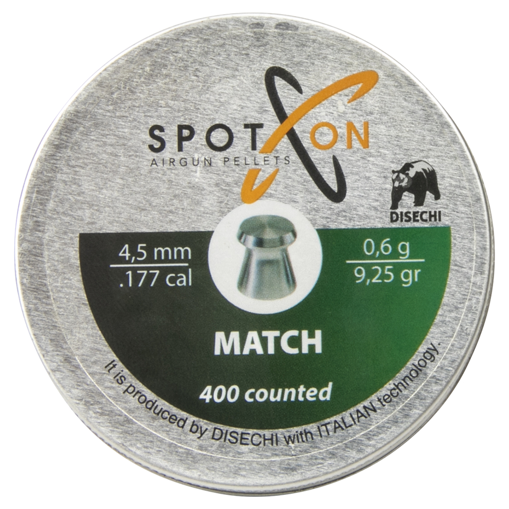 Пульки SPOTON Match 4,5мм 0,60гр 400шт - фото 1