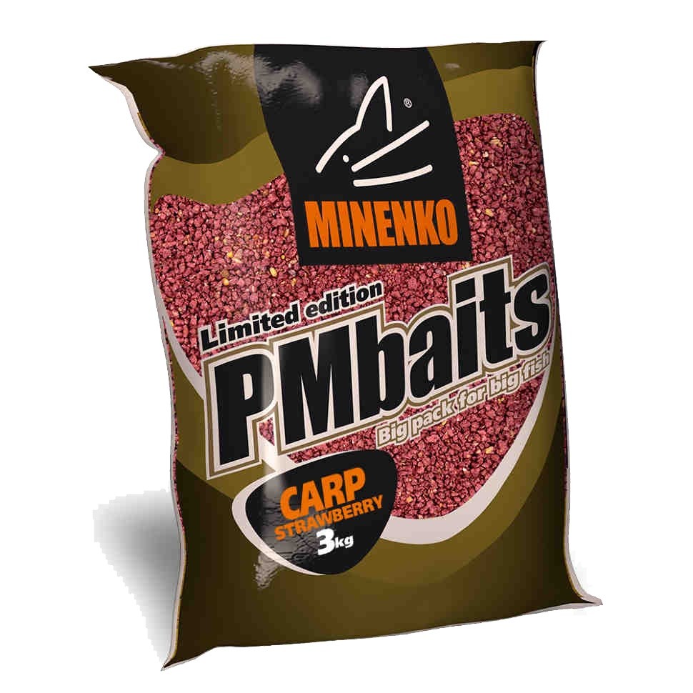 Прикормка MINENKO PMbaits carp 3кг strawberry - фото 1