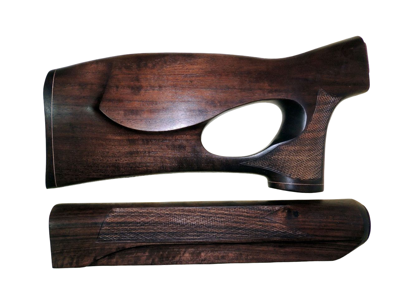 Приклад+цевье Левша Бекас РС ортопед орех - фото 1