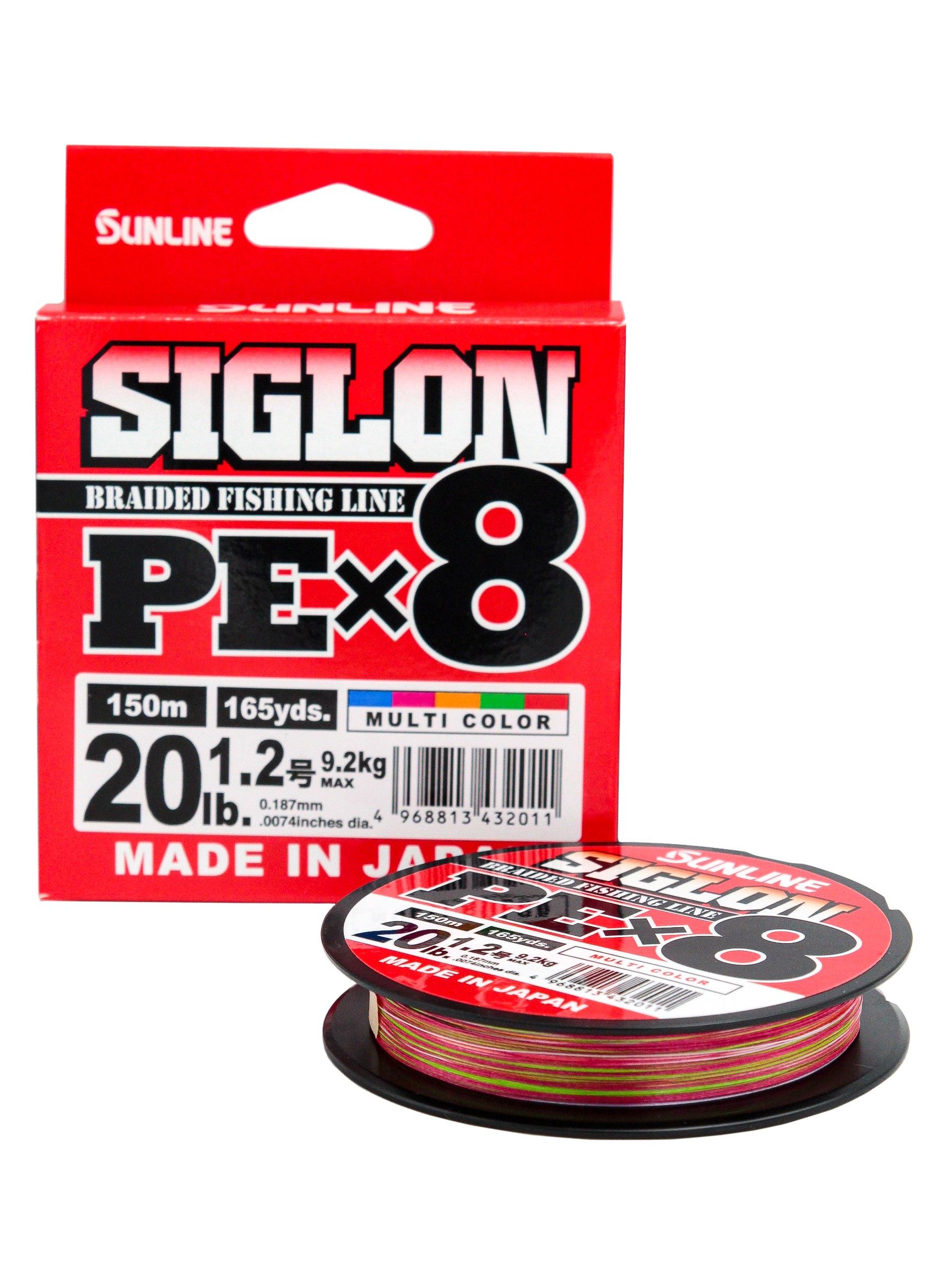 Шнур Sunline Siglon PEх8 multicolor 150м 1,2 20lb
