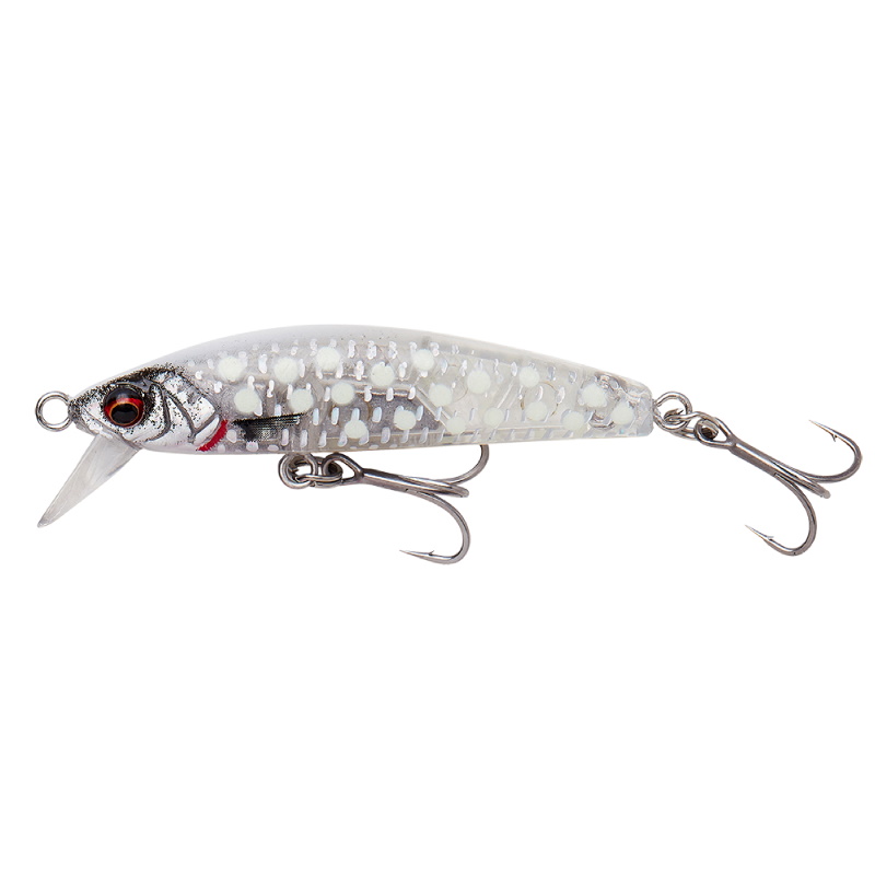 Воблер Savage Gear Gravity Minnow 50 5 см 3,1 гр Floating Crystal White Glow 1шт - фото 1