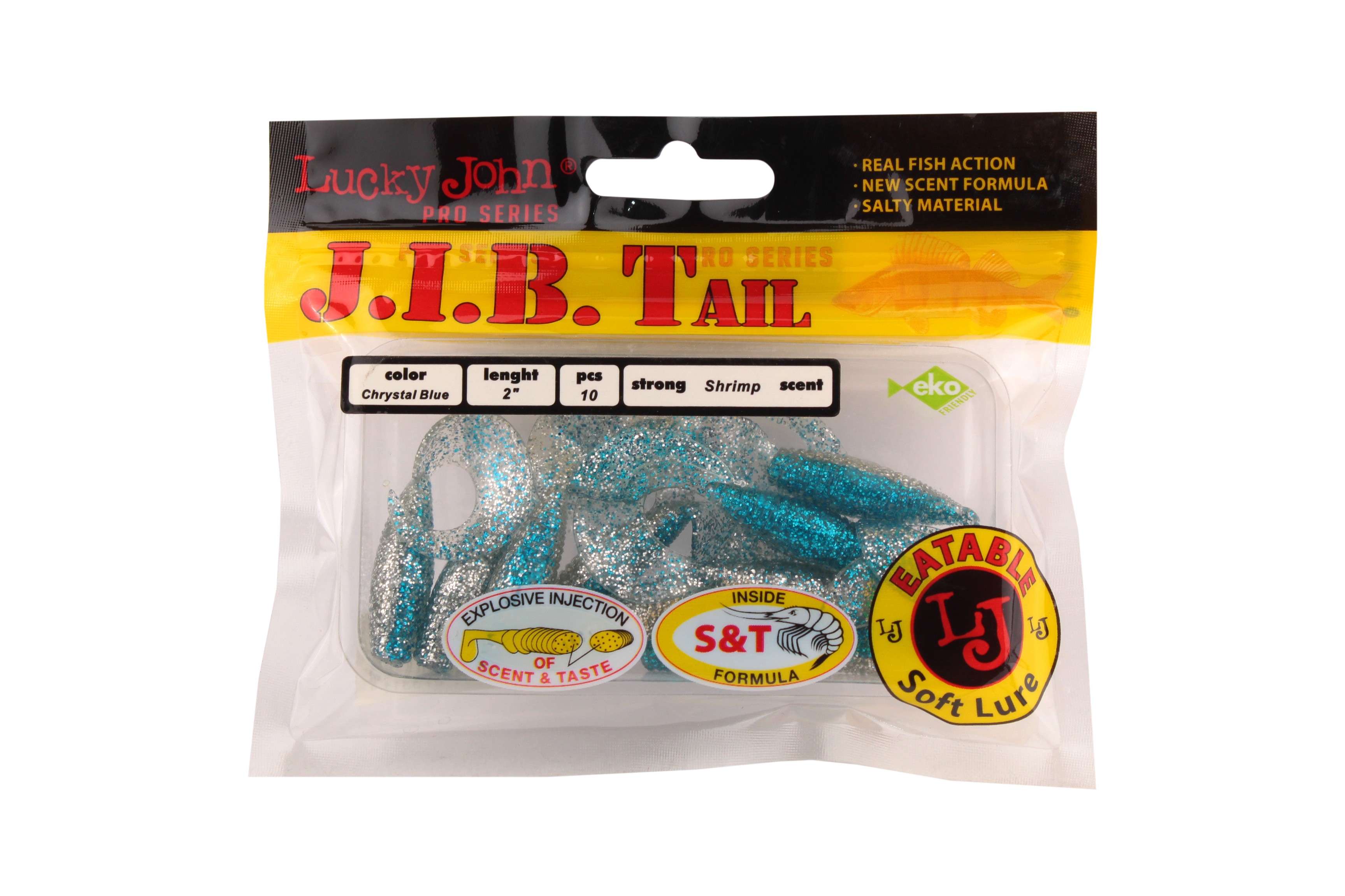 Приманка Lucky John твистер Pro series JIB tail 05,10/T05 - фото 1