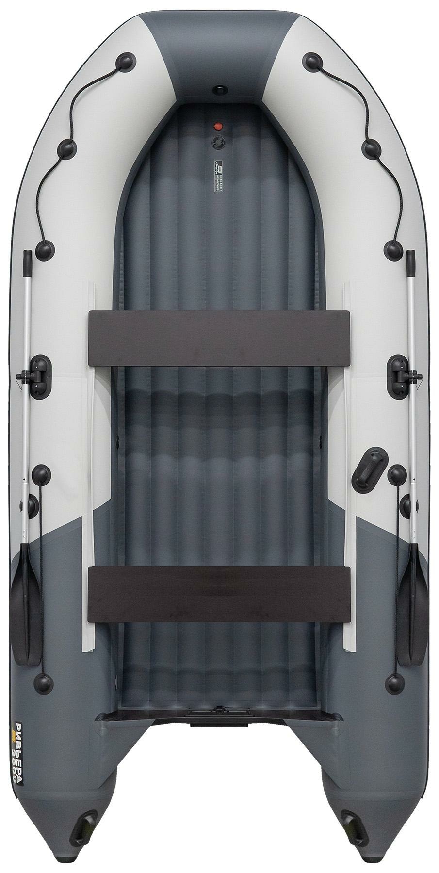 Лодка Мастер лодок Ривьера Компакт 3600 НДНД комби светло-серый/графит - фото 1