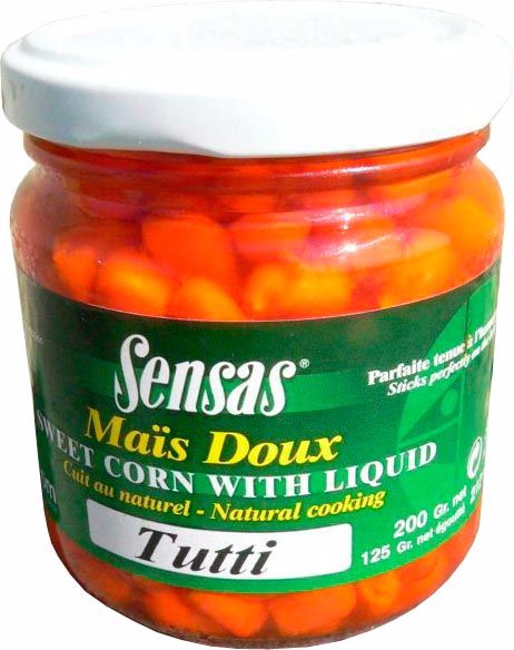 Кукуруза Sensas Soft sweetcorn tutti frutti 0,212л стекло - фото 1
