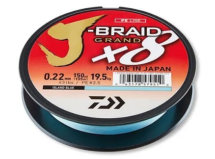 Шнур Daiwa J-Braid Grand X8E 0,22мм 135м IB - фото 1