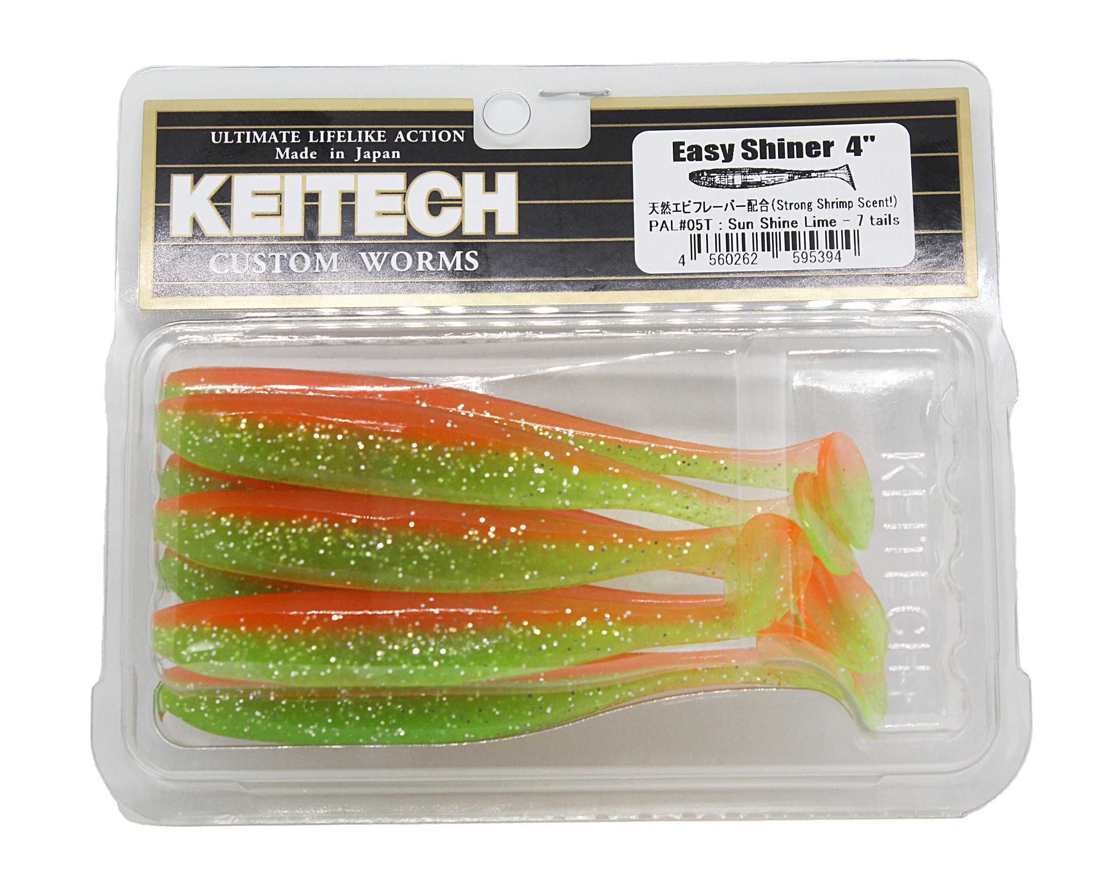 Приманка Keitech виброхвост Easy shiner 4&quot; Pal 05 Sun shine lime - фото 1