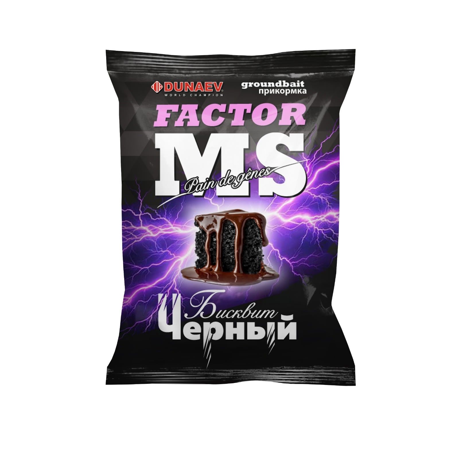 Прикормка Dunaev MS Factor 1кг Черный бисквит - фото 1