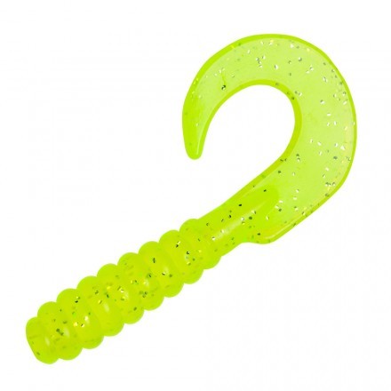 Приманка YUM твистер Walleye Grub 10см (4&quot;) lime core 1/12 - фото 1