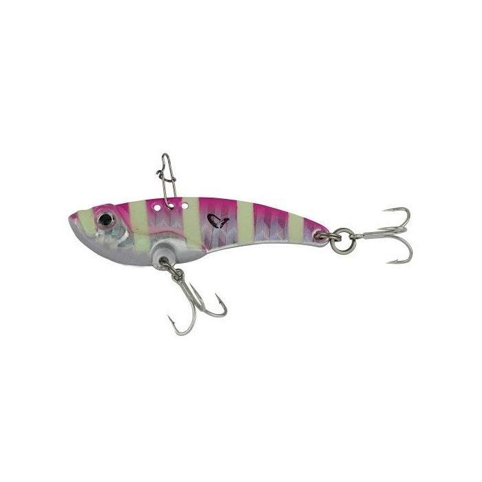 Блесна Цикада Savage Gear 3D Minnow Vib blade 14,5гр 5,5см pink zebra glow - фото 1