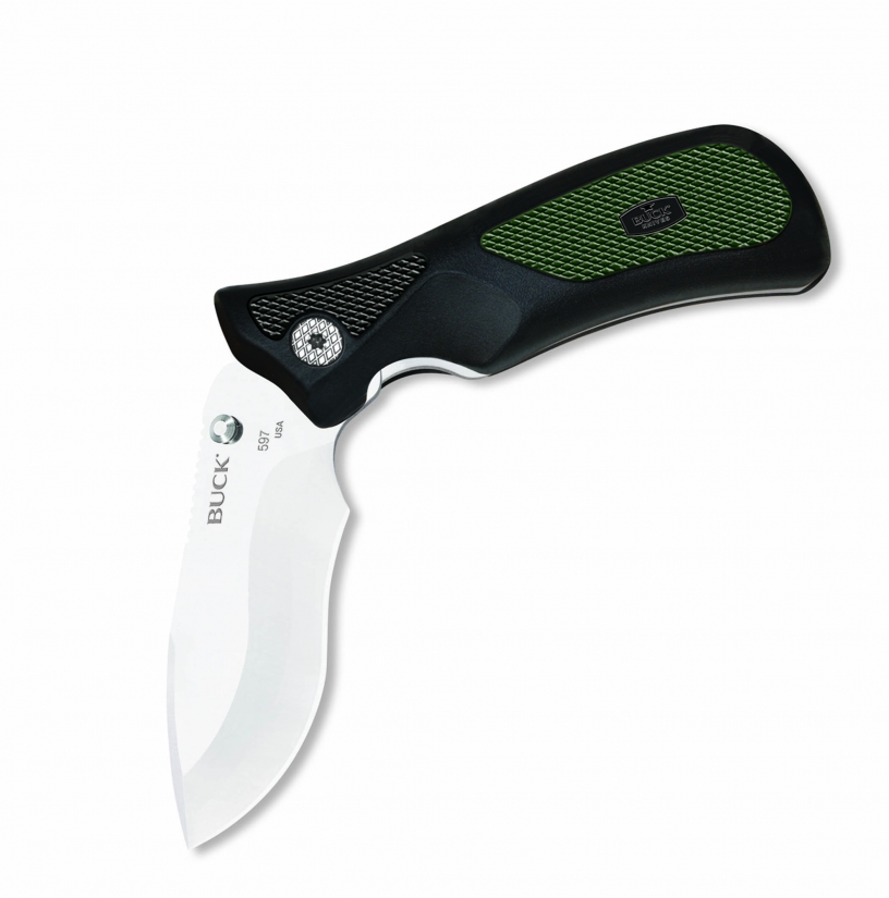 Нож Buck Ergo Hunter Folding складной сталь 12с27 черно-зеле - фото 1