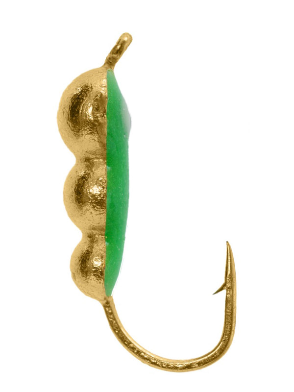 Мормышка Lumicom Личинка вольф 5,0мм золото с фосф глазом 1/10 - фото 1