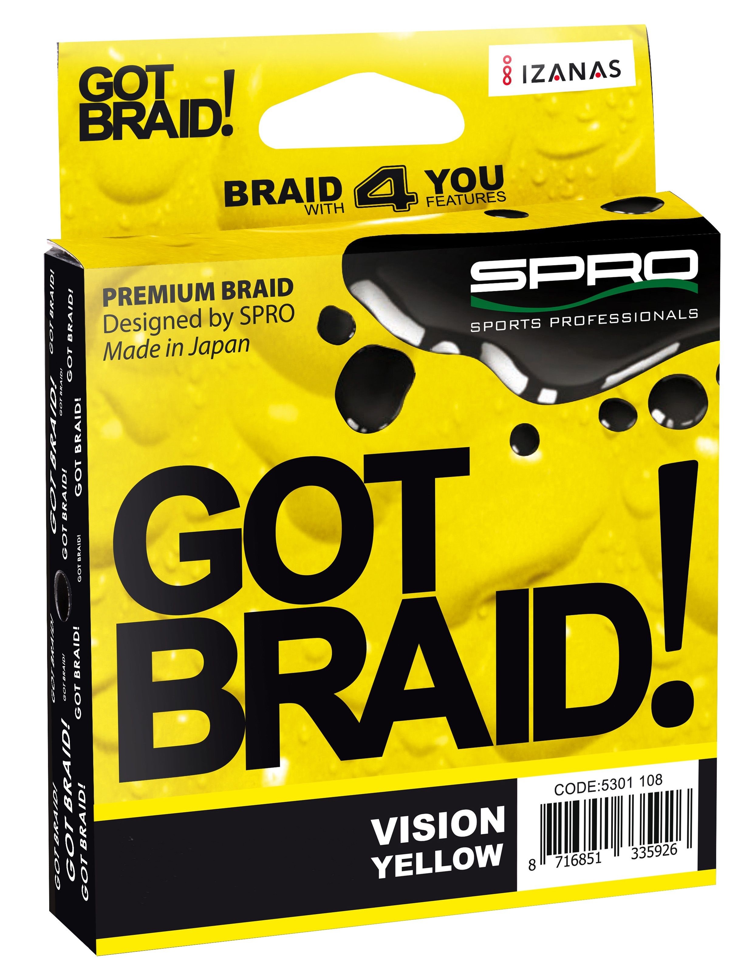 Леска SPRO Got Braid! Yellow 0,13мм 150м - фото 1