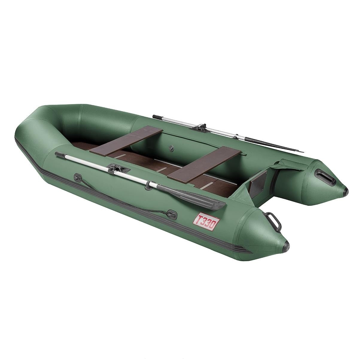 Лодка Тонар Капитан Т330 киль+пол зеленый - фото 1