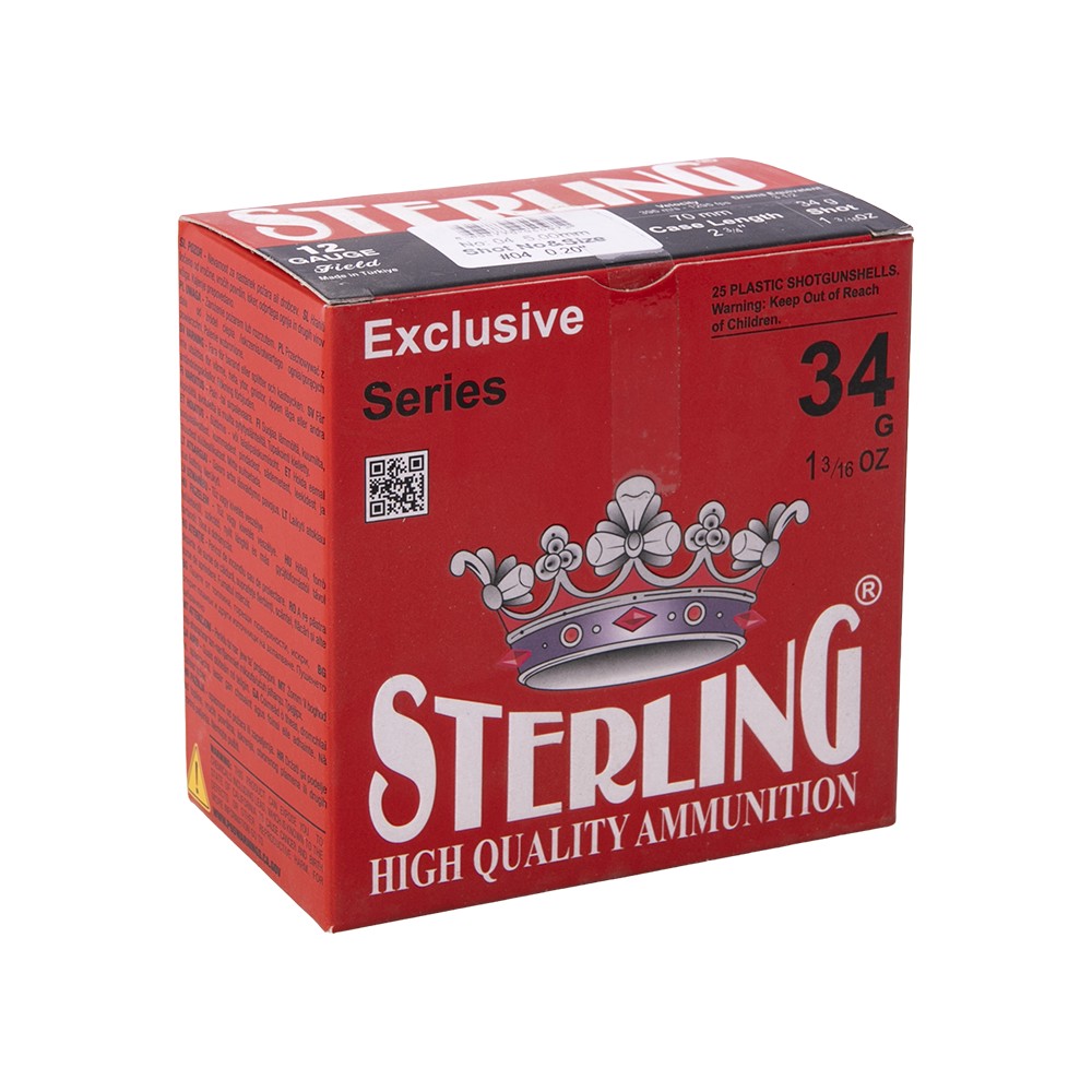 МП Патрон STERLING 12/70 № 04(0000) 34 гр. (пачка 25 шт.) - фото 1