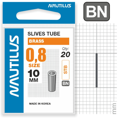 Трубка обжимная Nautilus Slives tube brass 0,8мм - фото 1