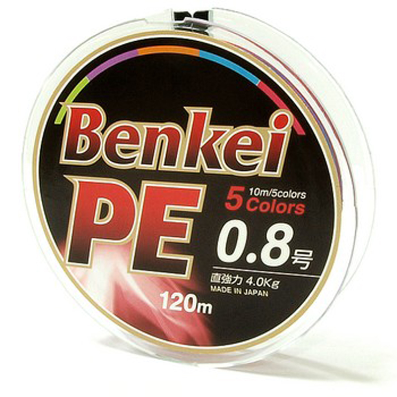 Шнур Benkei multi colors 5 color №1,5 7,5кг 120м - фото 1