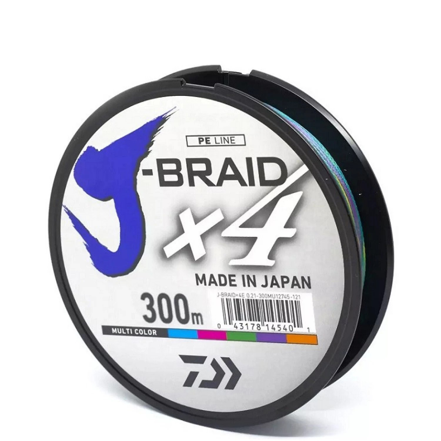 Шнур Daiwa J-Braid X4E 0,15мм-300м multicolor - фото 1