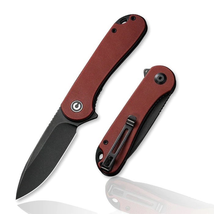 Нож Civivi Elementum Flipper Knife G10 Handle (2.96" D2 Blade)  burgundy  - фото 1