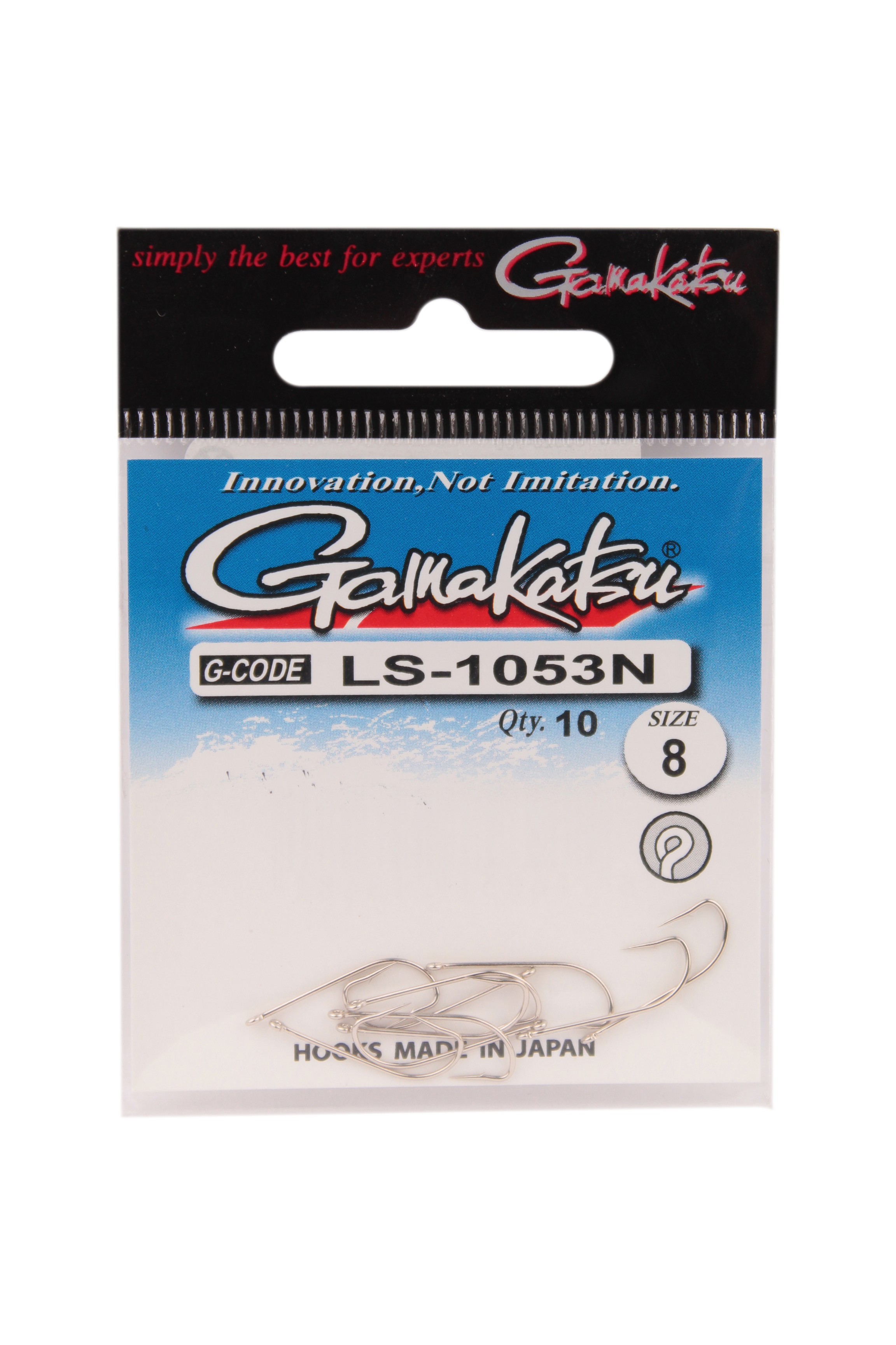 Крючок Gamakatsu Eyed LS-1053 nickel №8 - фото 1
