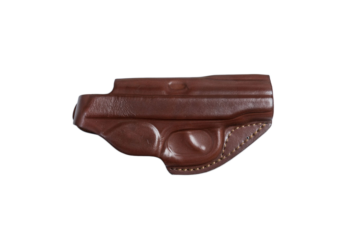 Кобура Хольстер ПМ модель Jz закрытая поясная кожа коричневая - фото 1