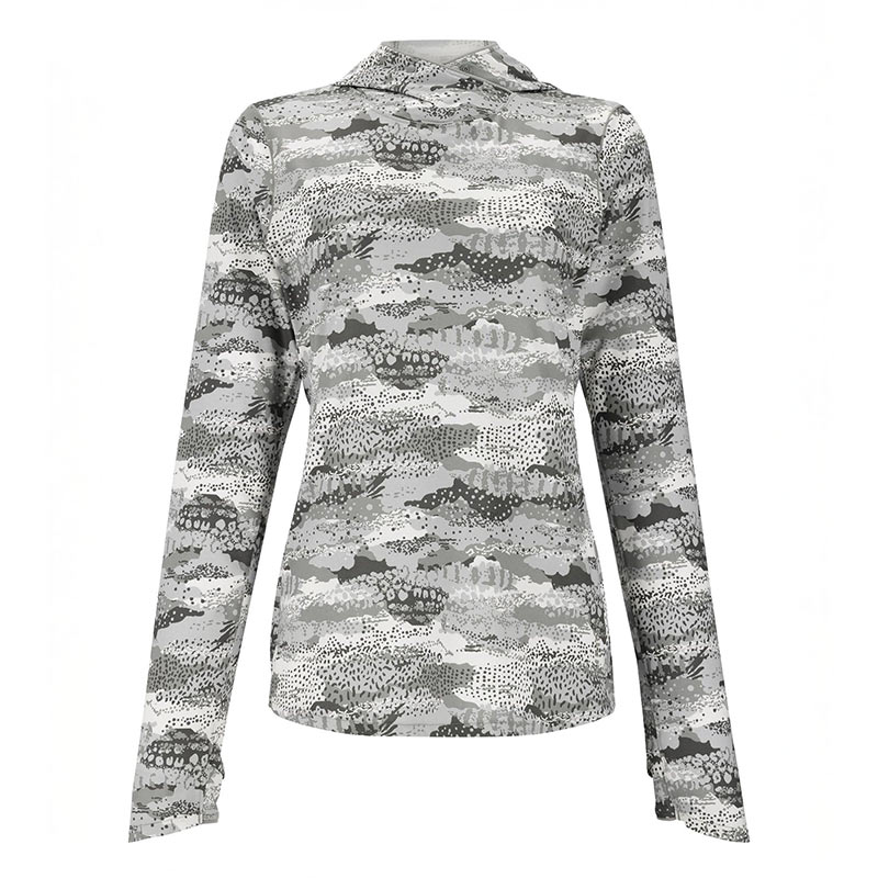 Термофутболка Simms Women's Bugstopper SolarFlex Hoody Shroud Sterling  - фото 1