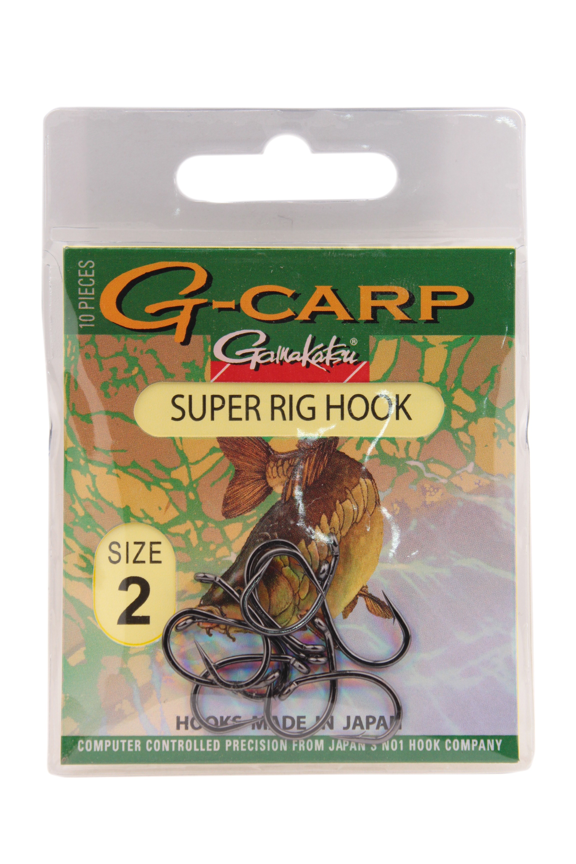 Крючок Gamakatsu G-Carp Super Rig Hook №2 уп.10шт - фото 1