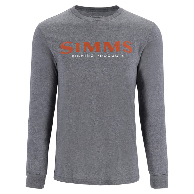 Футболка Simms Logo LS Shirt Athletic Heather  - фото 1
