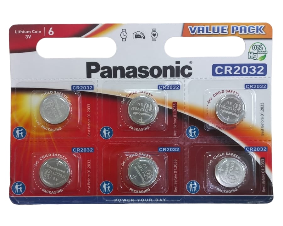 Батарейка Panasonic CR2032 1/6 - фото 1